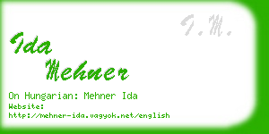 ida mehner business card